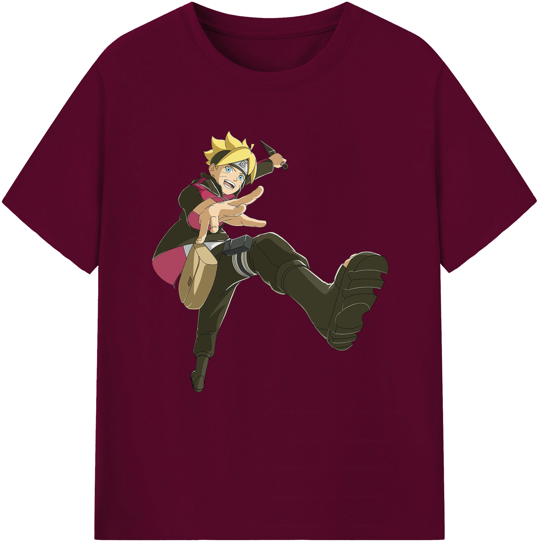 （画像用） NARUTO -ナルト- うずまき ボルト Uzumaki Boruto レディースカジュアルプリントTシャツ（綿100％）